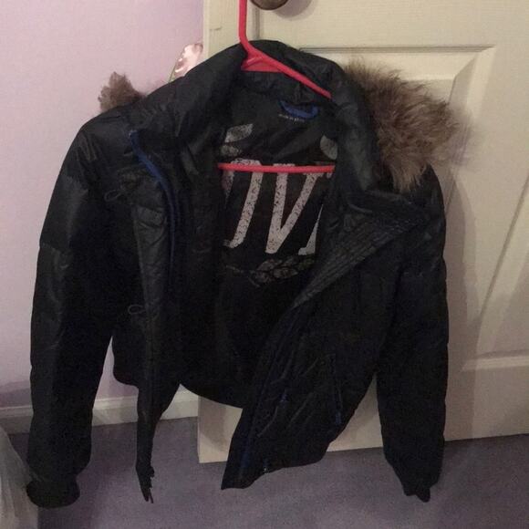 GAP Black winter puffer jacket size Medium - Picture 2 of 7